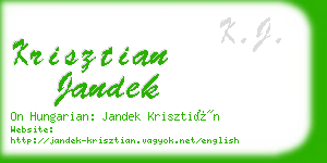 krisztian jandek business card